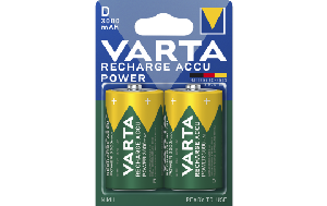 Mono-Akku VARTA, Typ D, NiMH-Akku, HR20, 1,2V/3000 mAh, Pre-charged, 2er Pack