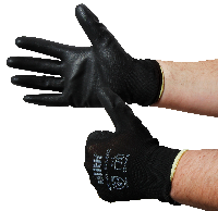 Montage-Feinstrickhandschuhe, Größe 8/S, schwarz