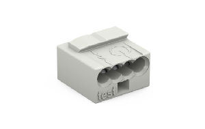 MICRO-Verbindungsdosenklemme WAGO, eindrähtige Leiter, Ø0,8mm, 4 Klemmstellen