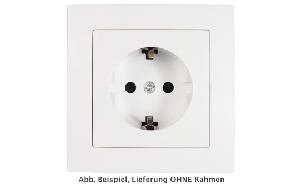 Schutzkontakt-Steckdose McPower Flair 250V~/16A, UP, Einsteckschutz, weiß