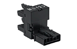 h-Verteiler WAGO, 5-polig, 1 Eingang, 2 Ausgänge, 3 Verriegelungsklinken