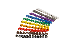 Kabelmarker-Clips McPower, bedruckt mit Ziffern 0-9, Kabeldurchmesser bis 3mm, Kunststoff