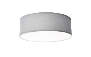 Deckenleuchte EINLICHT Fabric für 1x E27, Ø30cm, Blaugrau, Stoffschrim
