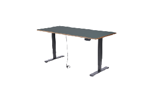 Schreibtisch imstande, Gestell business-b + Platte 140x60cm Smokey Blue