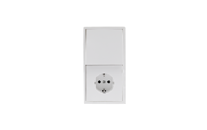Schalter und Steckdosen Set McPower Shallow Tür 2-fach Profi 3-teilig, Steckanschluss