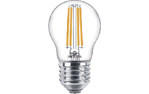 LED-Tropfenlampe Philips Classic, E27, 6,5W, 2700K, 806lm, 230V, klar