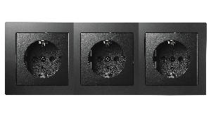 Schalter und Steckdosen Set McPower Flair Beginner 3S, matt schwarz, 4-teilig