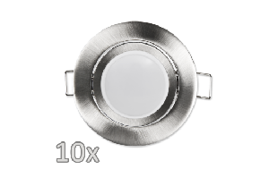 Einbauleuchten-Set McShine, 10xRahmen, 10xLED-Modul, 5W, 440lm, 230V, schwenkbar