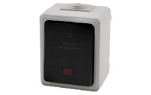 Feuchtraum Heizungs Hauptschalter McPower Taff, 250V~/10A, IP44, AP, grau