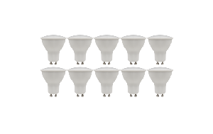 LED-Strahler McShine PV-90 GU10, 9W, 900lm, 120°, 3000K, warmweiß, 10er-Pack