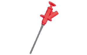 Klemmprüfspitze McPower ''PS 45'', 4mm Buchse, rot