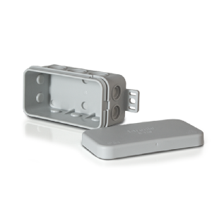 Feuchtraum-Abzweigkasten E126, 85x44x40mm, grau, Aufputz, IP54