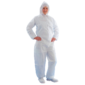 PP-Overall, weiß, mit Kapuze, Typ 40, CAT I, Größe L