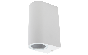 Wandleuchte McShine Oval-W weiß, IP44, 2x GU10, Aluminium Gehäuse
