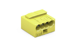 MICRO-Verbindungsdosenklemme WAGO, eindrähtige Leiter, Ø0,8mm, 4 Klemmstellen