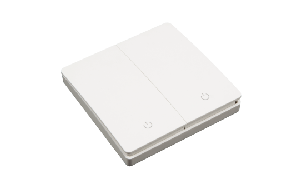 Funk-Wandtaster McPower Kinetic 2-fach, Funktion ohne Batterie, max. 200m
