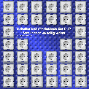 Schutzkontakt-Steckdose McPower Cup 250V~/16A, UP, Steckanschluss, 36er-Pack