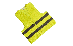 Warnweste, gelb, Erwachsene, mit silbernen Reflektoren, waschbar