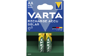 Mignon-Akku VARTA Solar, Ni-MH, 800mA, Typ AA, HR06, 2er-Blister
