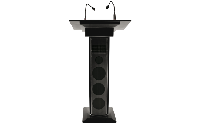 Aktives Konferenz-Rednerpult BST ''AMC73-B'' 90W, 4 Lautsprecher, 2 UHF-Mikros