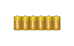 Baby-Batterie VARTA &quot;Longlife&quot;, Alkaline, Typ C, LR14, 1,5V, 6er Pack