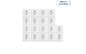 Schutzkontakt-Steckdose McPower Flair Steckanschluss, 18er-Pack, inkl. Rahmen