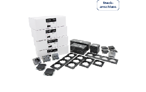 Schalter und Steckdosen Set McPower Flair ''Megaset-Profi'' 100-teilig, anthrazit, Steckanschluss