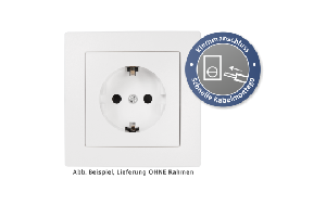 Schutzkontakt-Steckdose McPower Flair, 250V~/16A, UP, Steckanschluss, weiß