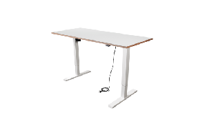 Schreibtisch imstande, Gestell smart-w + Platte 140x60cm Pebble