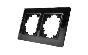 Glas-Rahmen McPower Flair, 2-fach, schwarz