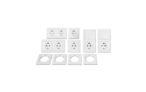 Schalter und Steckdosen Set McPower Flair Standard, 20-teilig, weiß