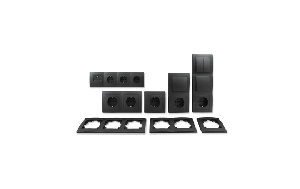 Schalter und Steckdosen Set McPower Flair Wohnlandschaft, 20-teilig, anthrazit
