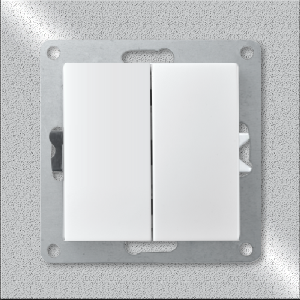 Wechselschalter McPower Cup 2-fach, 250V~/10A, UP, weiß