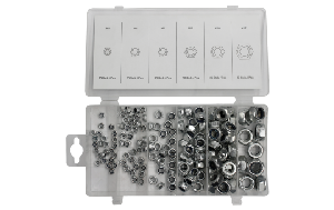 Selbstsichernde Sechskant-Muttern, 150 tlg.