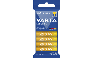 Micro-Batterie VARTA'' Longlife'', Alkaline, Typ AAA, LR06, 1,5V, 8er Pack