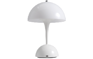 LED-Tischleuchte ROLF KERN „Stil“ 24cm, weiß, Akku, dimmbar