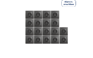Schutzkontakt-Steckdose McPower ''Flair'' Steckanschluss, 18er-Pack, inkl. Rahmen