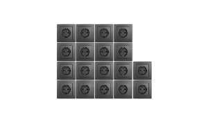 Schutzkontakt-Steckdose McPower ''Flair'' Einsteckschutz, 18er-Pack, inkl. Rahmen