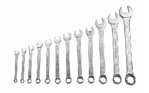 Ring-Gabelschlüsselsatz 12-teilig, 6-22mm, Cr-V, verchromt, DIN3113
