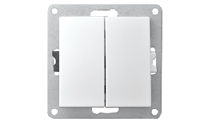 Taster McPower ''Flair'' 2-fach, 250V~/10A, UP, weiß