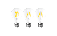 LED Filament Set McShine, 3x Glühlampe, E27, 8W, 1055lm, warmweiß, klar