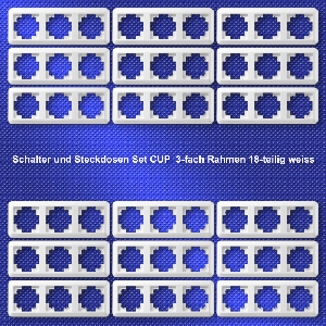 Rahmen McPower Cup 3-fach, weiß, 18er-Pack