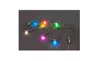LED-Partylichterkette, 20 farbige LEDs, 10m, E27, IP44, für Innen und Außen