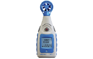 Flügelrad-Anemometer PeakTech ''P5170'', 0-55 Knoten, mit Thermometer, LCD-Anzeige