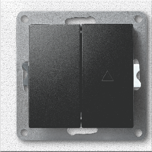 Jalousie-Taster McPower Flair, Hoch und Runter, 250V~/10A, UP, matt schwarz