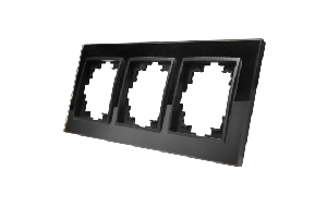 Glas-Rahmen McPower Flair, 3-fach, schwarz