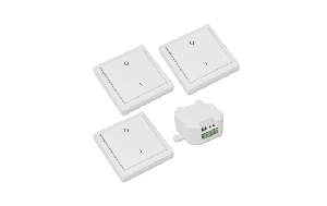Funk-Schalter Set McPower Comfort Empfänger + 3x Wandtaster, max. 2000W