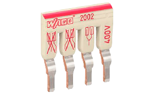 Schachtelbrücker WAGO, 4-fach, isoliert, hellgrau, 400V, 25A,