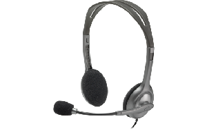 Headset Logitech ''H110'', Audio, Stereo, schwarz, kabelgebunden