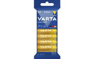 Mignon-Batterie VARTA ''LONGLIFE'' Alkaline, 1,5V, Typ AA, LR06, 8er-Pack